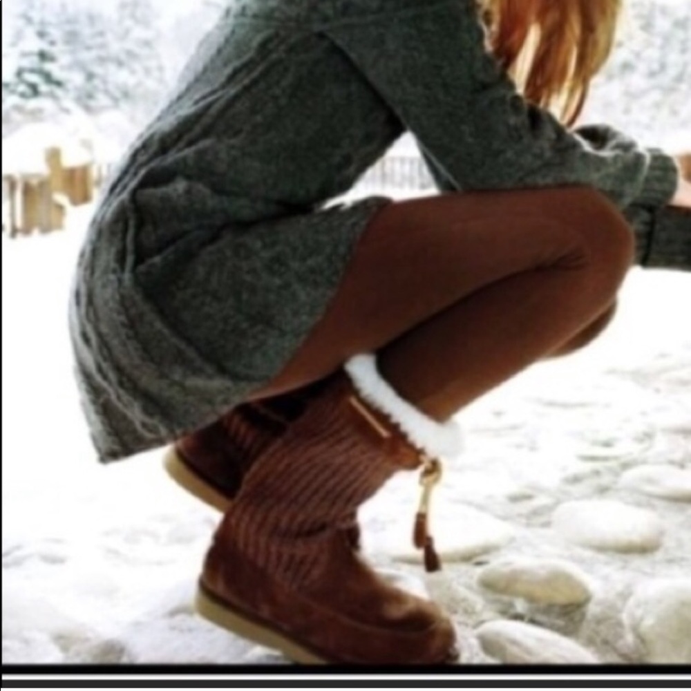 UGG Suburb suede crotchet boot leather tassels - Picture 15 of 15